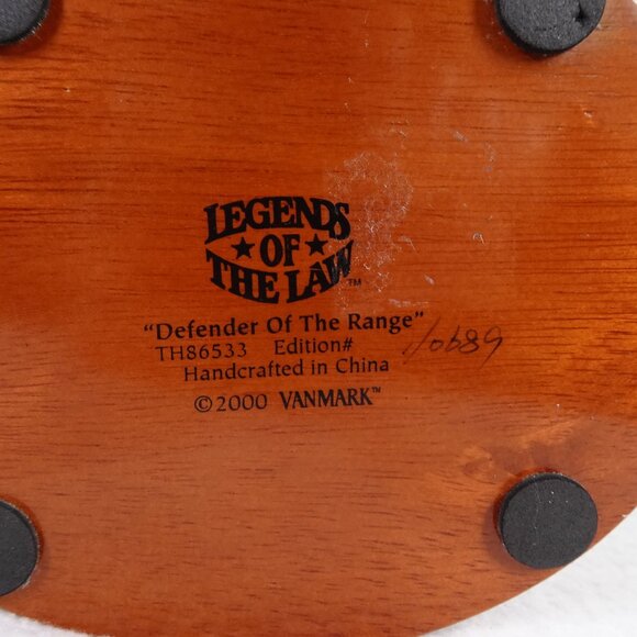 Vintage Vanmark Cowboy Statue Legends of the Law "Defender of the Range" 1/0689 - Picture 11 of 16